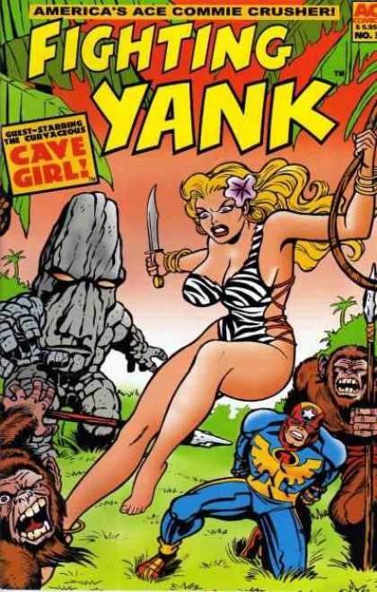 Fighting Yank (2001) 3 - Zebra Bra - Knife - Curvaceous Cave Girl - Stone Man - Apes With Spears