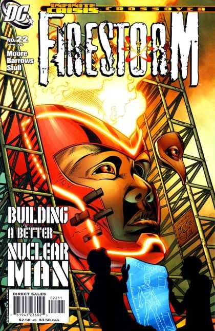 Firestorm 22 - Infinite Crisis - Building A Better Nuclear Man - Giant Head - Fire - Crossover - Jamal Igle