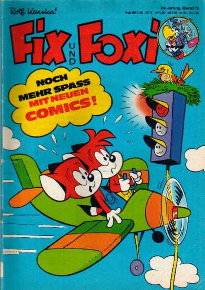 Fix und Foxi 1056 - Bird - Nest - Traffic Light - Plane - Clouds