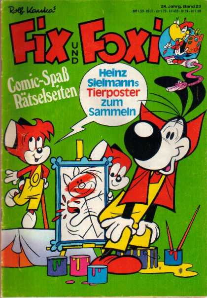 Fix und Foxi 1066 - Fox - Dog - Portrait - Paint - Paint Brush