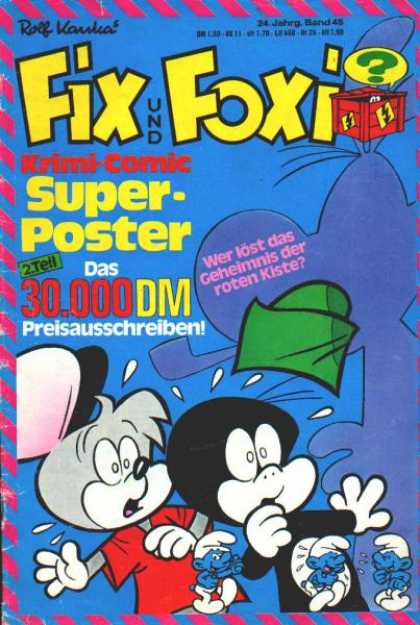 Fix und Foxi 1088 - Poster - Smurfs - Hats - Shadow - Pipe