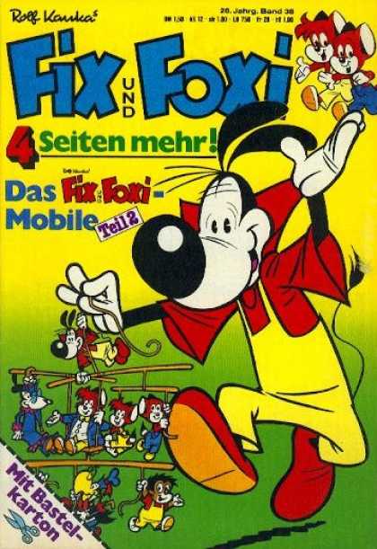 Fix und Foxi 1109 - German - Puppet - Mice - Mobile - Cut-out