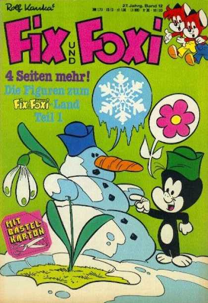 Fix und Foxi 1123 - Snowman - Snowflake - Flower - Melting - Grass