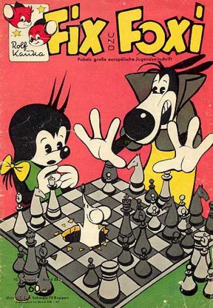 Fix und Foxi 282 - Fix - Foxi - Chess - Playing Chess - Mouse