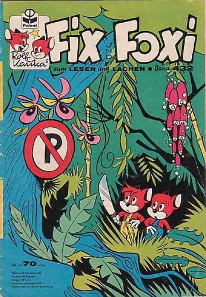 Fix und Foxi 432 - Rolf Kauka - Foxes - Forest - Sword - Sign