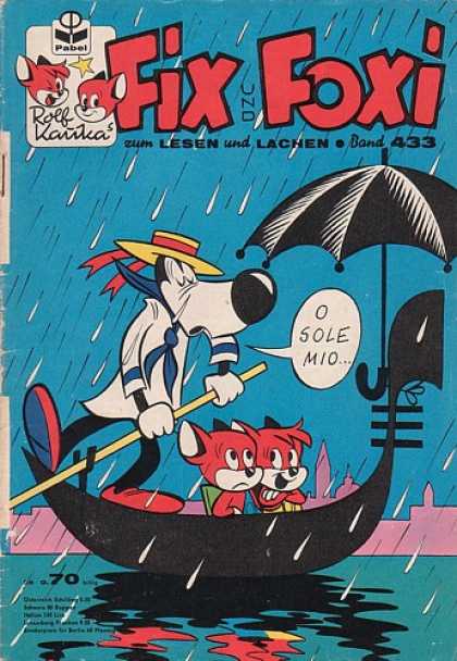Fix und Foxi 433 - Rolf Kauka - Rain - Lesen Ane Lachen - Umbrella - Boat