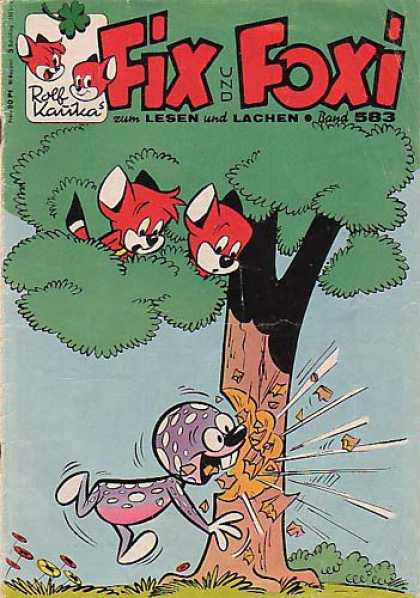 Fix und Foxi 583 - Tree - Two Kittens - Cutting Tree - Lessen And Lachen - Frog