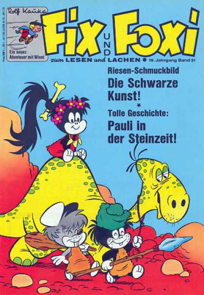 Fix und Foxi 815 - Rolf Kauka - Die Schwarze Kunst - Dinosaur - Spear - Mice
