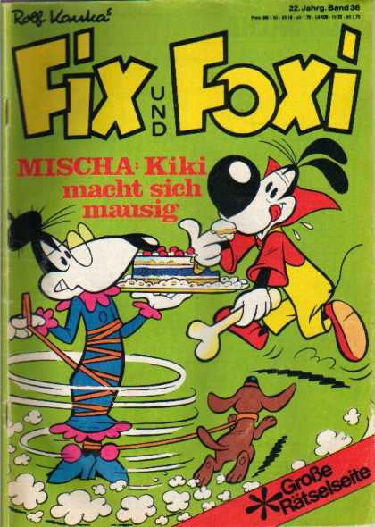 Fix und Foxi 975 - Rolf Kauka - Cake - Spectacle - Grobe Ratselseite - Dog