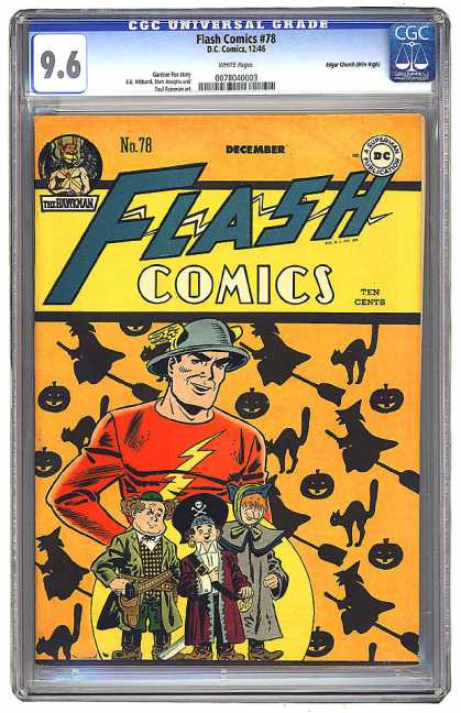 Flash Comics 78 - Costumes - Cats - Witches - Jack Olanterns - Pirate