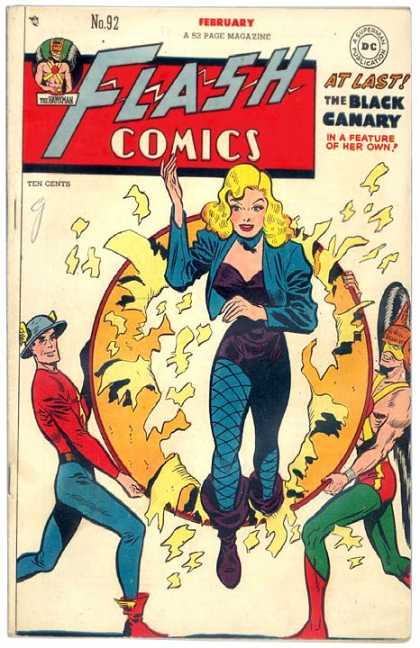 Flash Comics 92 - Flash - Black Canary - February - No 92 - Dc Comics - Carmine Infantino