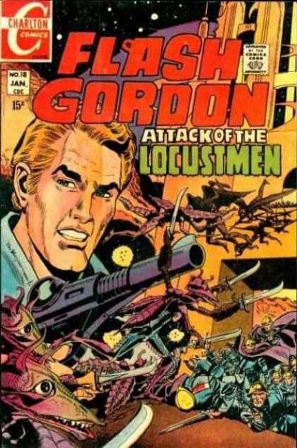 Flash Gordon 18 - Flash - Gordon - Locustmen - Charlton - Comics