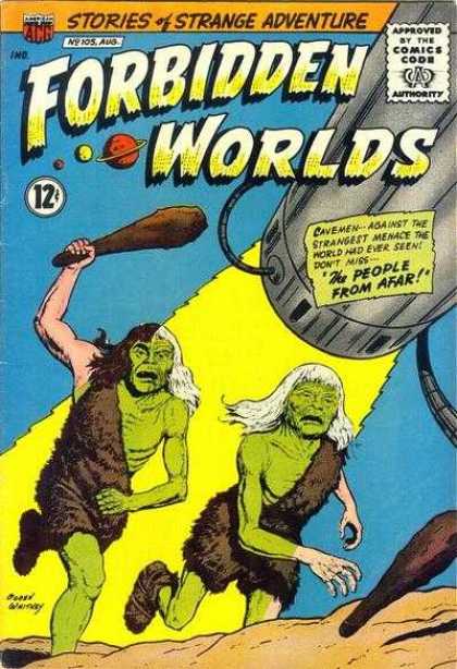 Forbidden Worlds 105 - Stories Of Strange Adventure - Approved By The Comics Code Authority - The People From Afar - Running - No 205 Aug