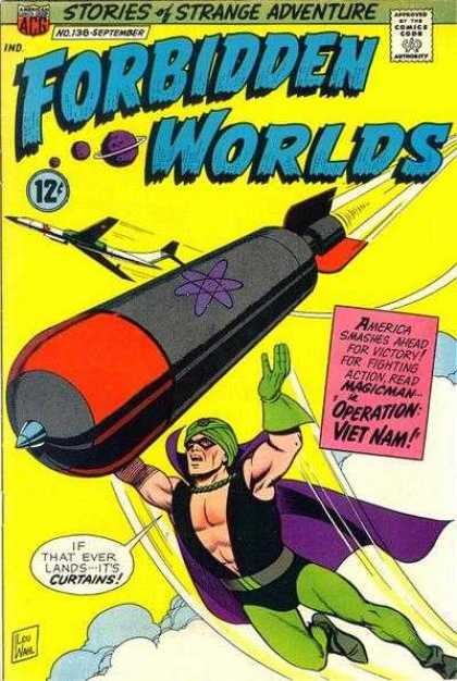 Forbidden Worlds 138 - Missile - Rocket - Jet - Planet - Saves The Day