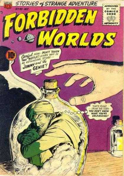 Forbidden Worlds 49 - Starnge Adventure - Forbidden - Worlds - Jimmy And The Genie - Comics Code Authority