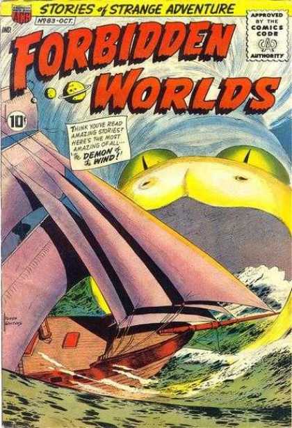 Forbidden Worlds 83 - Stories Of Strange Adventure - Comics Code - Demon Of The Wind - Sea - Ship
