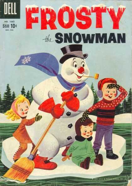 Four Color 1065 - Frosty Snowman - Kids - Floting Iceberg - Dell - Snowman With Broom