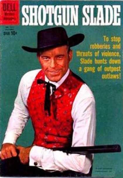 Four Color 1111 - Shotgun Slade - Western - Stop Robberies - Outlaws - Red Vest