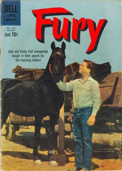 Four Color 1133 - Dell - Fury - Horse - 10 Cents - Man