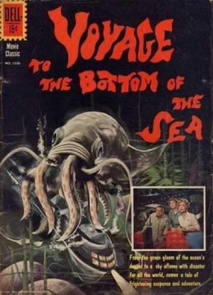 Four Color 1230 - Movie Comic - Giant Squid - Underwater - Classic Comic - Squid Attack