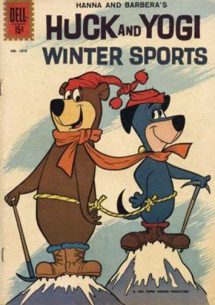 Four Color 1310 - Huck And Yogi - Winter Sports - Hanna And Barbera - Huckleberry Hound - Yogi Bear