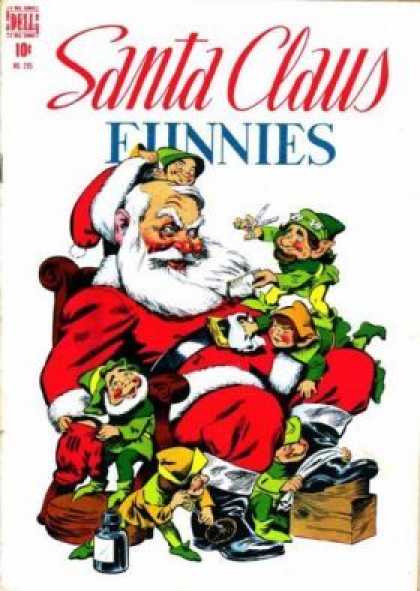 Four Color 205 - Santa And The Green Dwarfs - Run Santa Run - Poor Old Santa - Santa And The 6 Dwarfs - Santa Claus And Hardworking Dwarfs