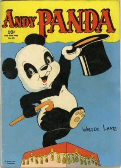 Four Color 25 - Andy Panda - Top Hat - Walter Lantz - Cane - Stage