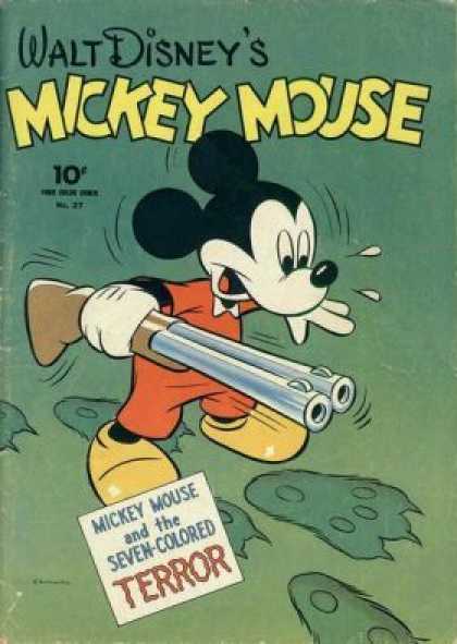 Four Color 27 - Meltdown With Mickey - Mouse Hunt - Tracking Big Foot With A Mouse - Terror With A Gun - Footsteps Unidentified