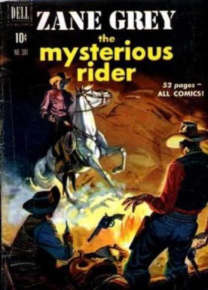 Four Color 301 - Zane Grey And The Mysterious Rider - 52 Pages - White Horse - Fire - Pistol