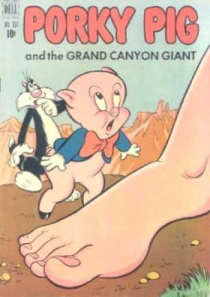 Four Color 351 - Porky Pig - Grand Canyon Giant - Cat - Large Foot - Hills