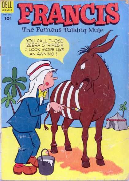 Four Color 501 - Dell - Francis - The Famous Talking Mule - Zebra Stripes - Paint