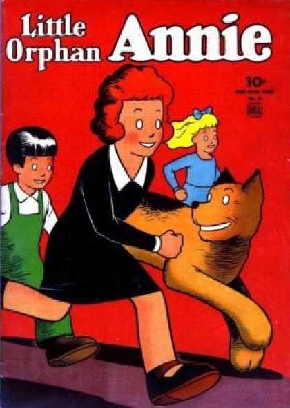 Four Color 52 - Little Orphan Annie - Dog - Green Overalls - Black Dress - Blue Bow