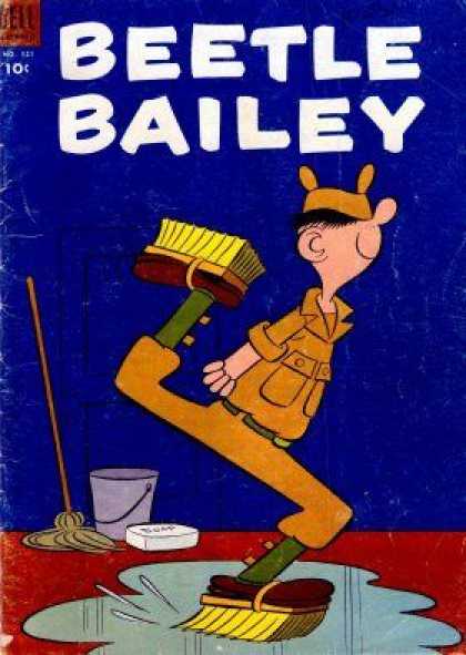 Four Color 521 - Beetle Bailey - Swap The Deck - Clean Sweep - Army - Military