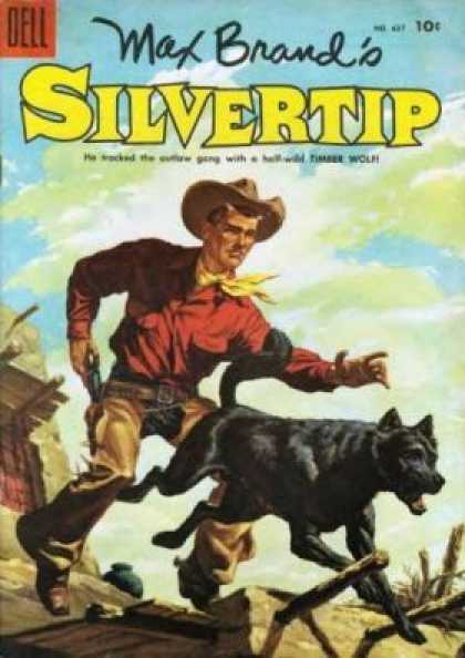 Four Color 637 - Dell - Max Brand - Silvertip - Cowboy - Dog