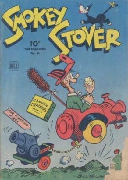 Four Color 64 - Smokey Stover - 10 Cents - Cat - Crackers - Cannon