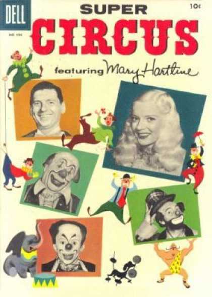 Four Color 694 - Dell - Super Circus - Mary Hartline - Faces - Clowns