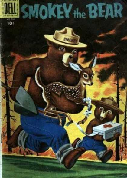 Four Color 708 - Prevent Forest Fires - Brave Forest Team Adventures - Smokey And Friends Fight Fires - Forest Fire Rescue - Smokey Saves The Day