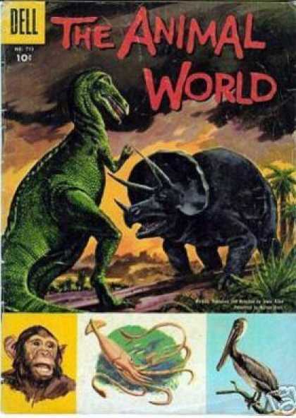 Four Color 713 - Dinosaurs - T-rex - Animal Fight - Prehistoric - Animal World
