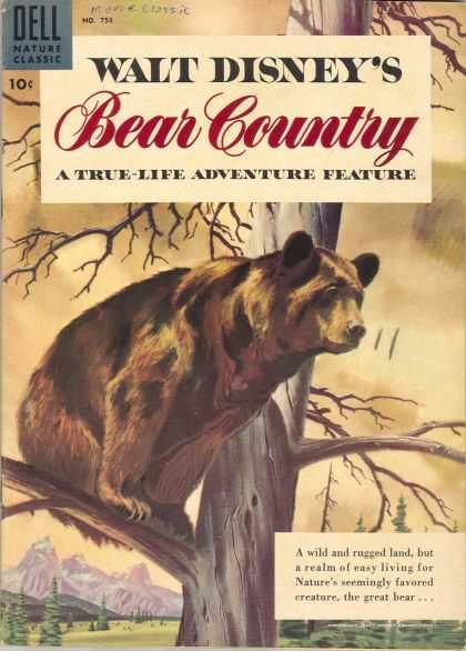 Four Color 758 - Walt Disneys Feature - True-life Adventure - The Great Bear - Natures Favored Creature - Classic Animal Graphic Novel