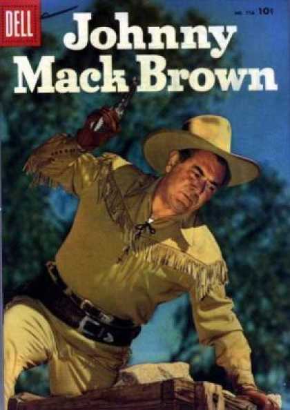 Four Color 776 - Johnny Mack Brown - Dell - Cowboy - Tassels - Gun