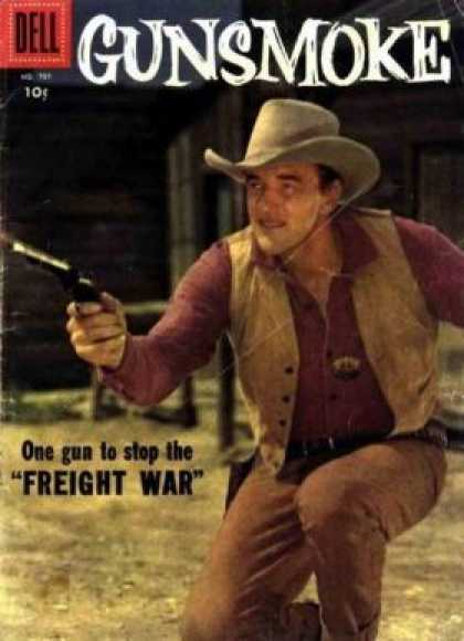 Four Color 797 - Gunsmoke - The Cowboy - Shoot Em Up - Waiting For The Bad Guy To Arrive - Gunfighter