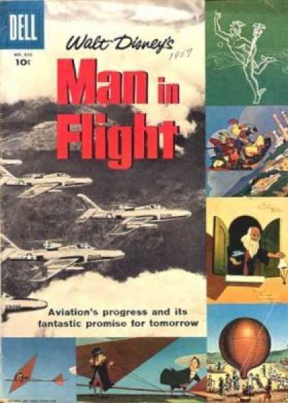 Four Color 836 - Walt Disney - Airplane - Aviations Progress - Fliing Machines - Deltaplane