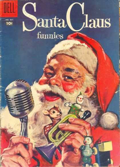 Four Color 867 - Dell - Santa Claus - Funnies - Microphone - Toy