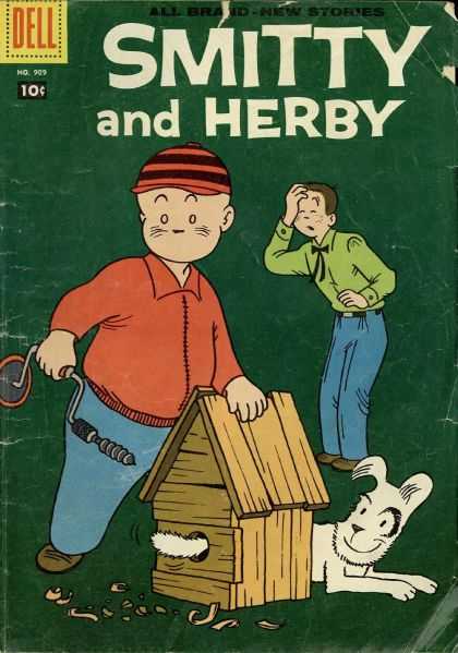 Four Color 909 - Dell - Smitty And Herby - 10 Cents - Doghouse - Dog
