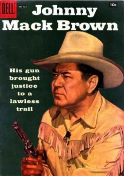 Four Color 922 - Dell Comics - Johnny Mack Brown - Gun - Tassled Jacket - Justice To A Lawless Trail
