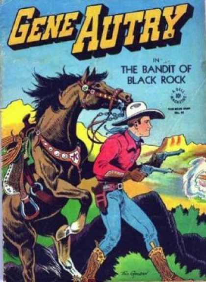 Four Color 93 - Bandit - Black Rock - Horse - Firing Guns - Walking