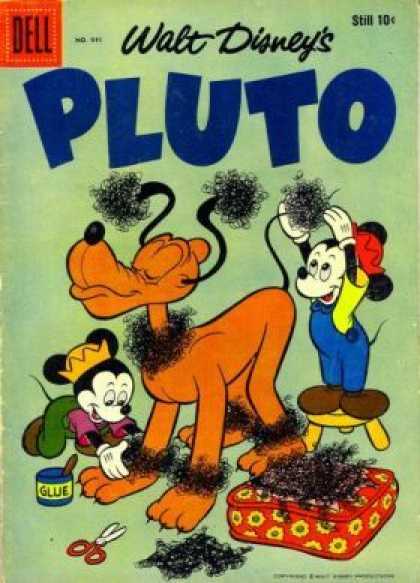 Four Color 941 - Glue - Dell - Walt Disneys - Pluto - Scissors