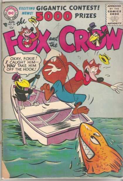 Fox and the Crow 34 - Fishing - Top Hats - Shark - Fishing Boat - Red Bow Tie