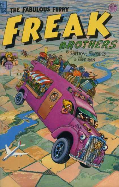 Freak Brothers 11 - Shelton - Mavrides - Sheridan - Airplane - Purple Truck
