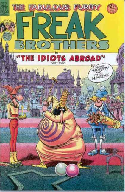 Freak Brothers 9 - The Idiots Abroad Part 2 - Paul Maurides - Croquet - Bulls Eye - Blue Hat